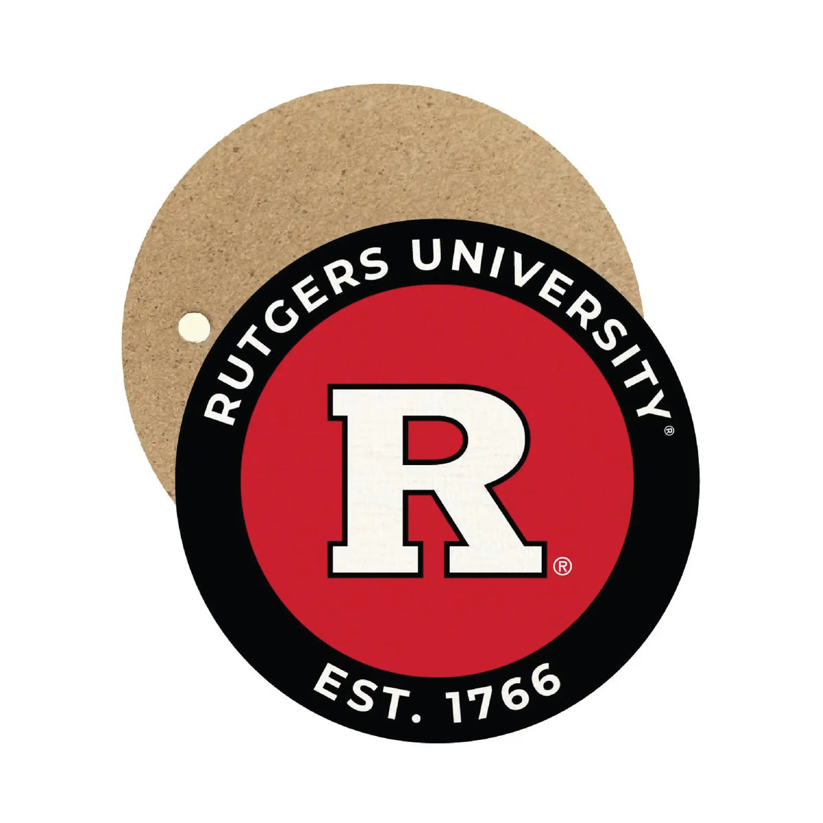 Rutgers Scarlet Knights Round Wooden 2.5" Fridge Magnet Officially Licensed Collegiate Product R & R INC.