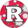Rutgers Scarlet Knights Floral Design 4-Inch Round Shape NCAA High-Definition Magnet - Versatile Metallic Surface Adornment R & R INC.