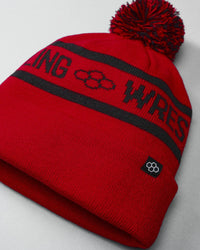 RUDIS Two Tone Pom Beanie - Red/Black RUDIS