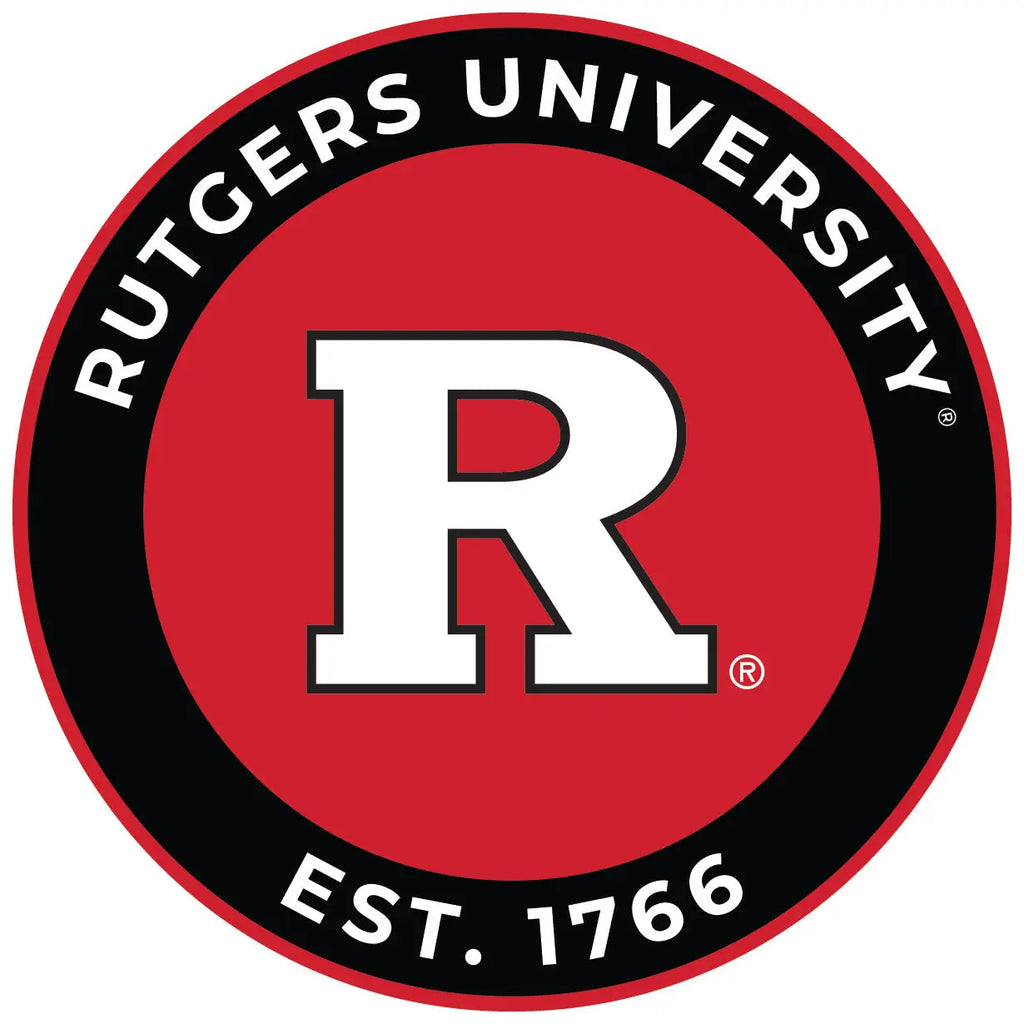 Rutgers Scarlet Knights Round Vinyl Decal Sticker Officially Licensed Collegiate Product R & R INC.