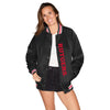 Rutgers Satin Letterman Bomber Jacket lojobands