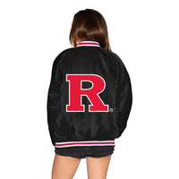 Rutgers Satin Letterman Bomber Jacket lojobands