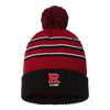 Stripe Pom Cuffed Beanie Alumni