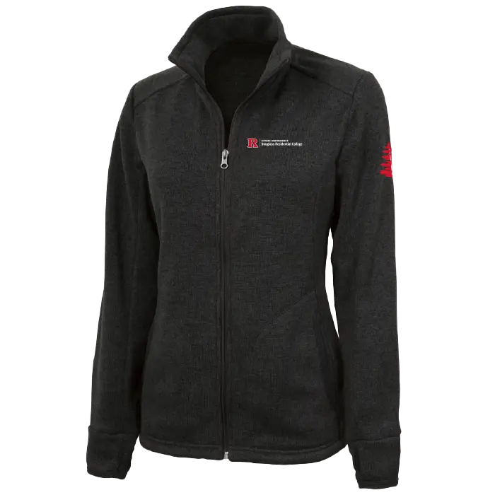 Women's Heathered Fleece Jacket Douglass College