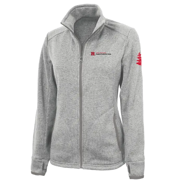 Women's Heathered Fleece Jacket Douglass College