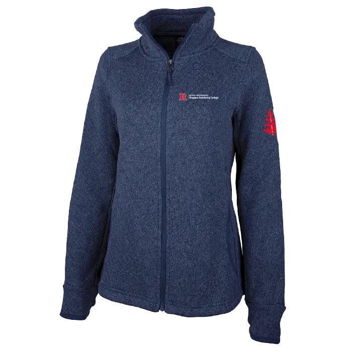 Women's Heathered Fleece Jacket Douglass College