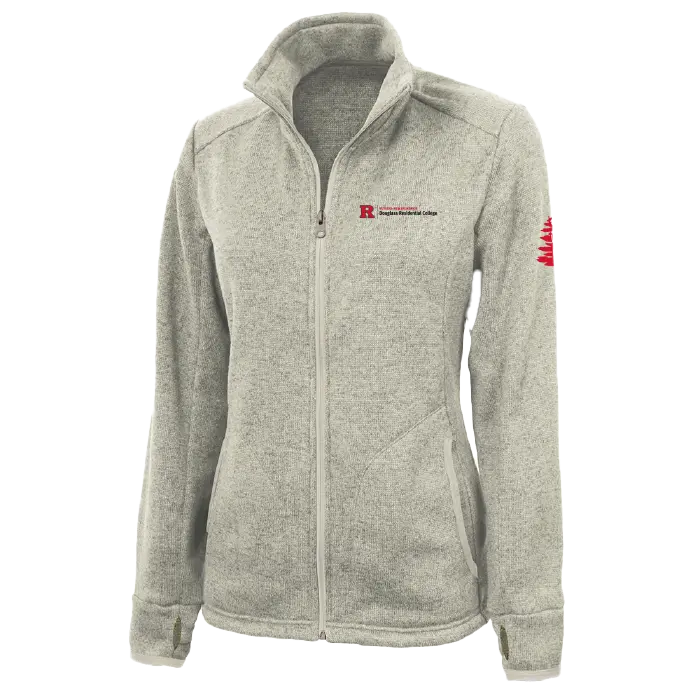 Women's Heathered Fleece Jacket Douglass College