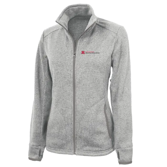 Women's Heathered Fleece Jacket Mason Gross School of Arts