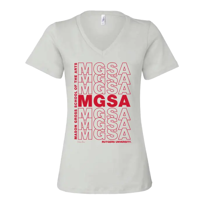 Ladies' Relaxed Jersey V-Neck T-Shirt Mason Gross School of Arts