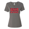 RU Women's Relaxed Jersey V-Neck Tee Mason Gross School of Arts