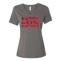 RU Women's Relaxed Jersey V-Neck Tee Mason Gross School of Arts