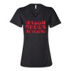 RU Women's Relaxed Jersey V-Neck Tee Mason Gross School of Arts