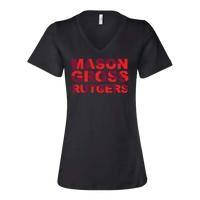 RU Women's Relaxed Jersey V-Neck Tee Mason Gross School of Arts