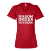 RU Women's Relaxed Jersey V-Neck Tee Mason Gross School of Arts
