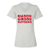 RU Women's Relaxed Jersey V-Neck Tee Mason Gross School of Arts