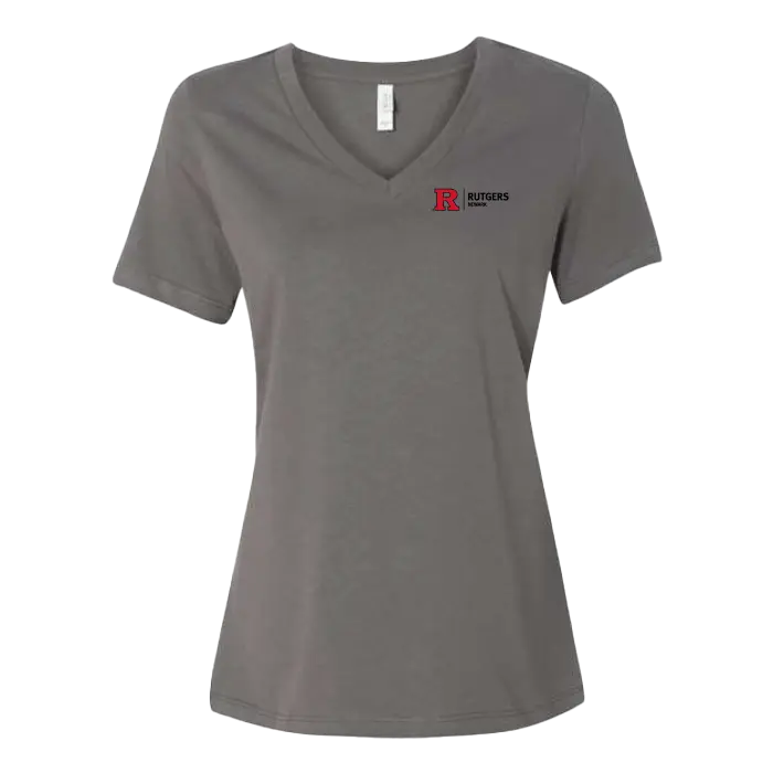 RU Newark Women's Relaxed Jersey V-Neck Tee Newark Athletics
