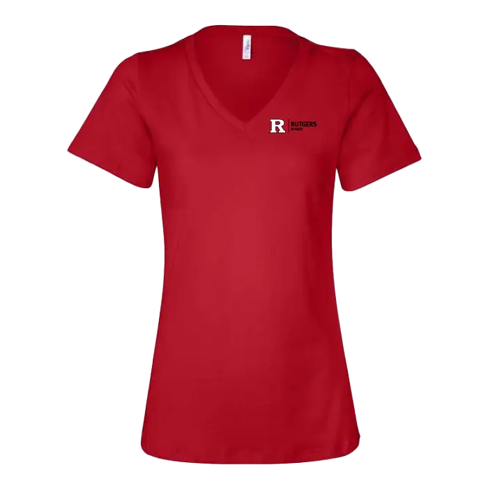RU Newark Women's Relaxed Jersey V-Neck Tee Newark Athletics