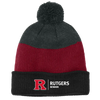 Cozy Striped Pom Beanie Newark Athletics
