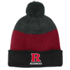 Rutgers Cozy Striped Pom Beanie Business