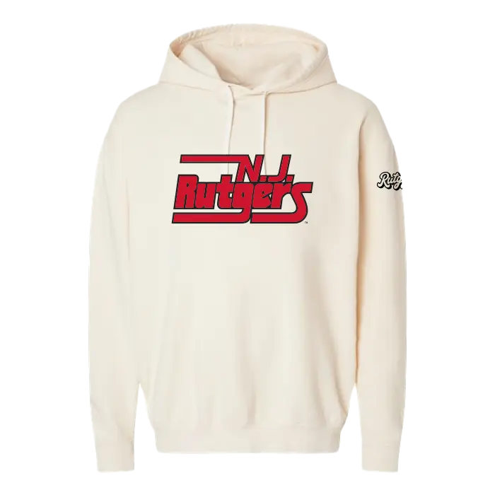 NJ Rutgers Fleece Hooded Sweatshirt Retro
