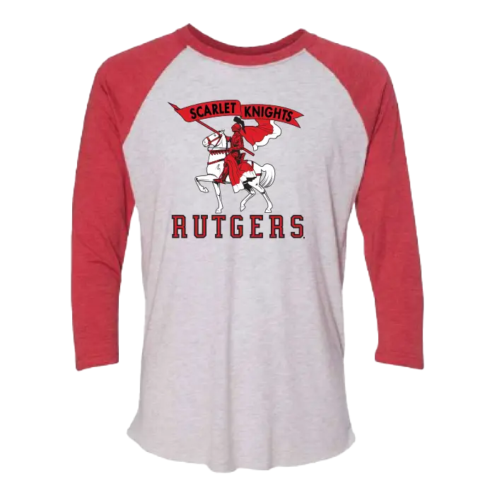 Horse Three-Quarter Sleeve Raglan Tee Retro