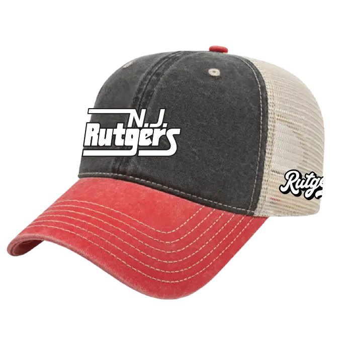 NJ Rutgers Trucker Mesh Cap Retro