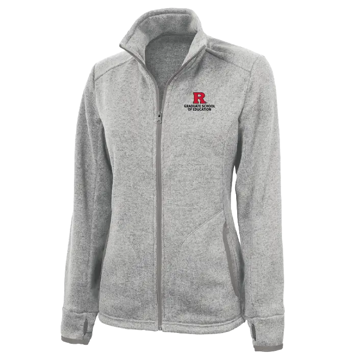 Women's Heathered Fleece Jacket Rutgers GSE