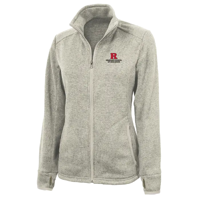 Women's Heathered Fleece Jacket Rutgers GSE