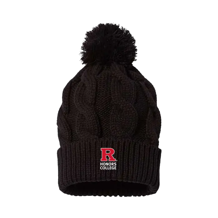 Chunk Twist Knit Beanie With Cuff Honors College