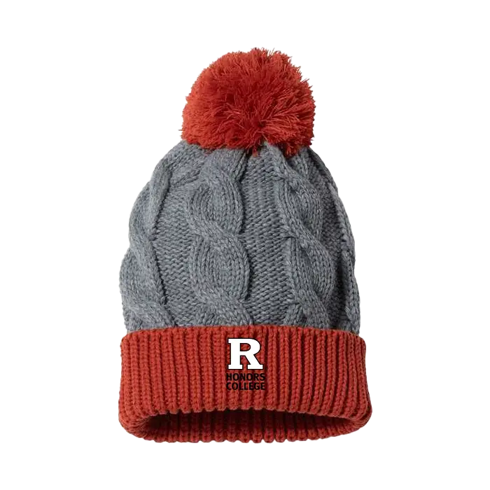 Chunk Twist Knit Beanie With Cuff Honors College