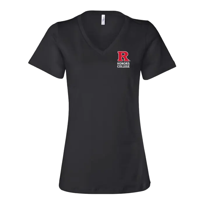 RU Women's Relaxed Jersey V-Neck Tee Honors College