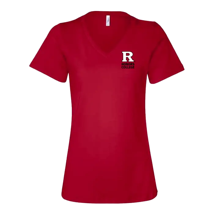 RU Women's Relaxed Jersey V-Neck Tee Honors College