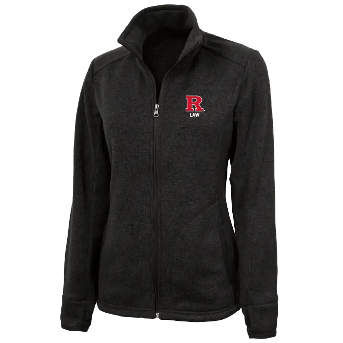 Women's Heathered Fleece Jacket Law School