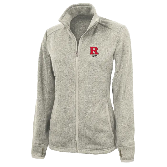 Women's Heathered Fleece Jacket Law School