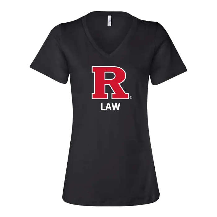 RU Women's Relaxed Jersey V-Neck Tee Law School