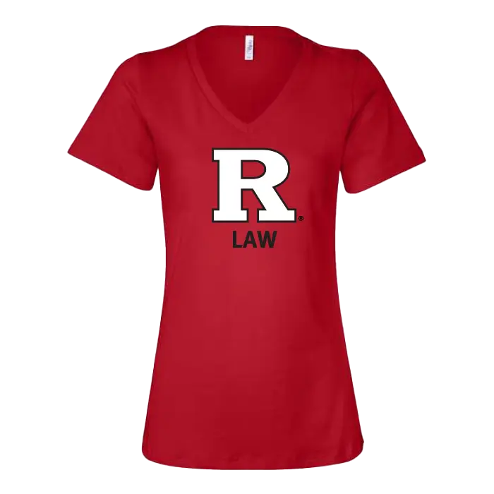 RU Women's Relaxed Jersey V-Neck Tee Law School