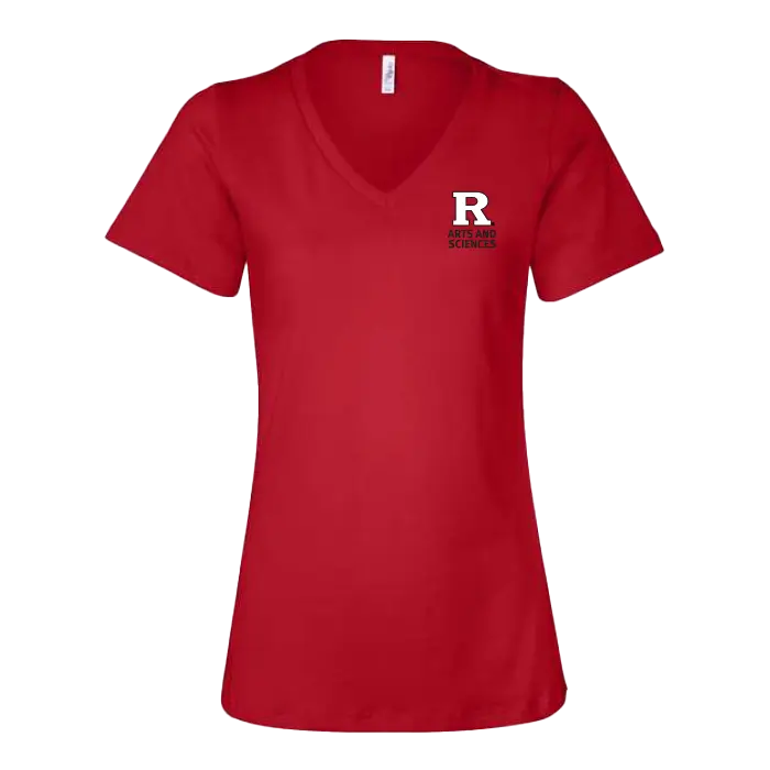 RU Women's Relaxed Jersey V-Neck Tee School of Arts & Sciences