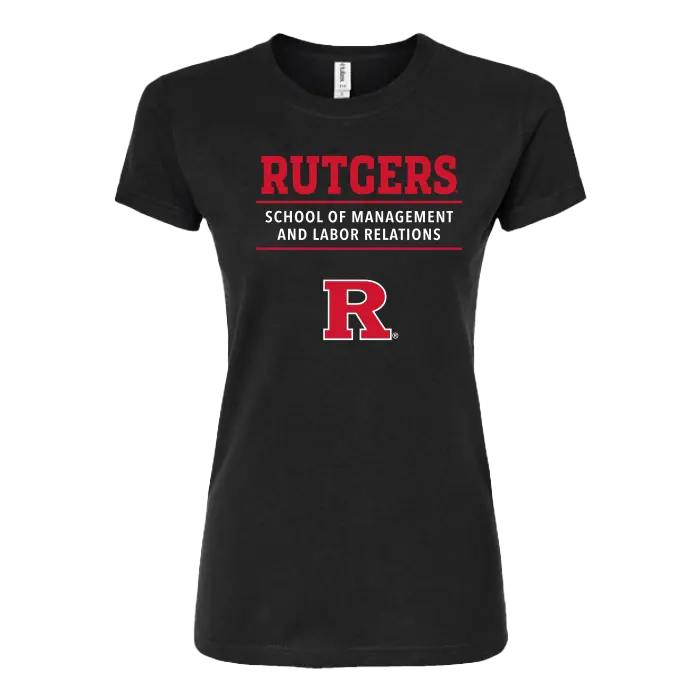 RU Women's Slim Fit Fine Jersey T-Shirt School of Management & Labor Relations