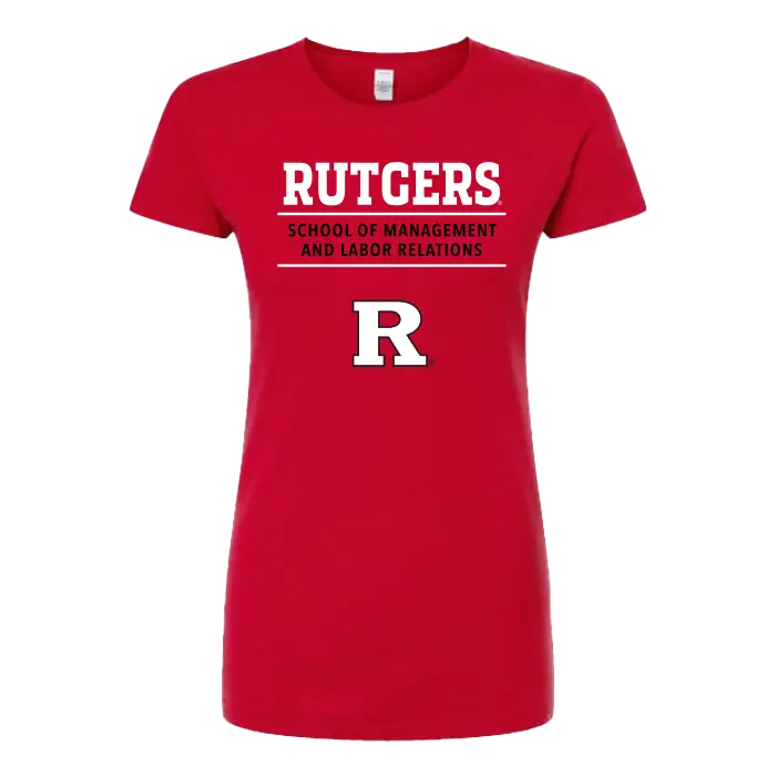 RU Women's Slim Fit Fine Jersey T-Shirt School of Management & Labor Relations
