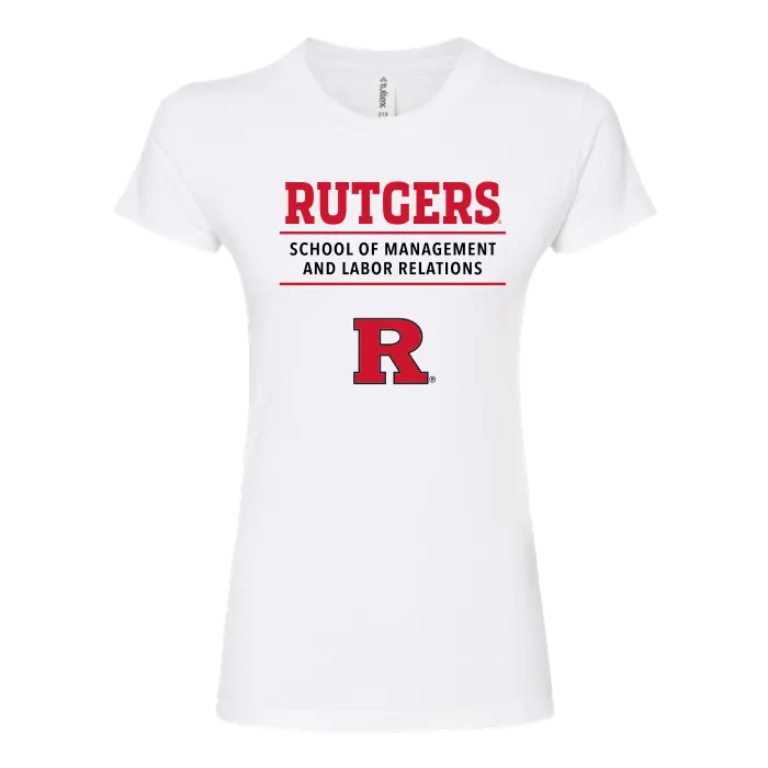 RU Women's Slim Fit Fine Jersey T-Shirt School of Management & Labor Relations