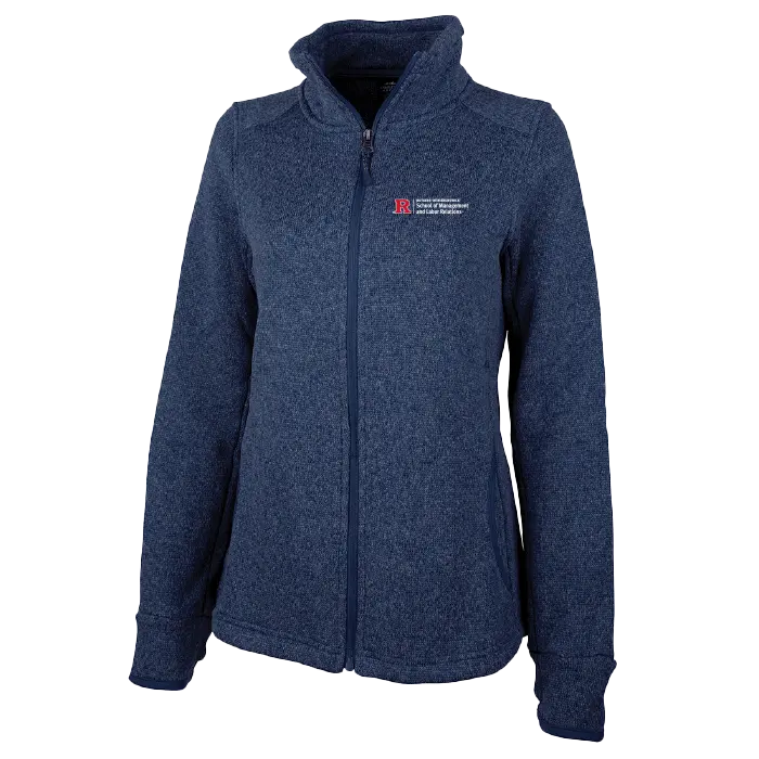 Women's Heathered Fleece Jacket School of Management & Labor Relations