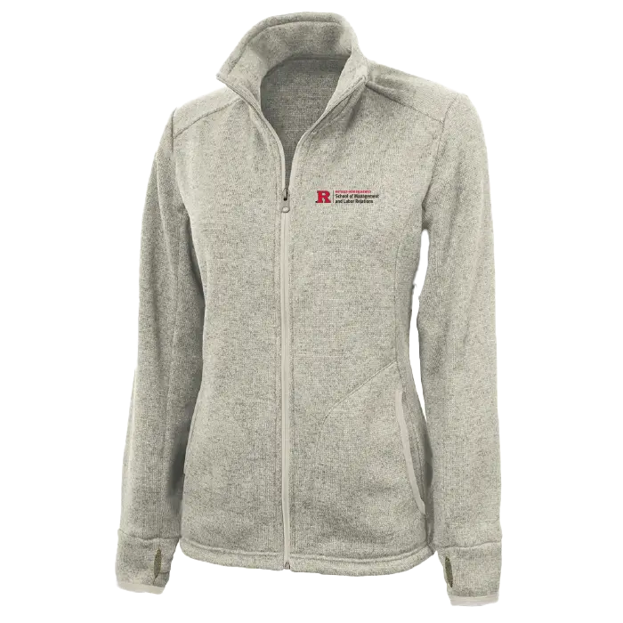 Women's Heathered Fleece Jacket School of Management & Labor Relations