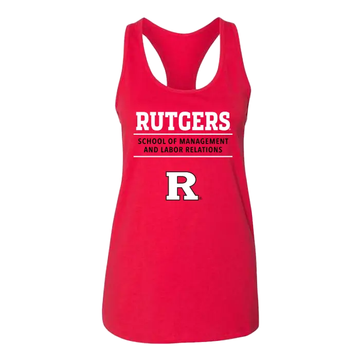 RU Women's Jersey Racerback Tank School of Management & Labor Relations