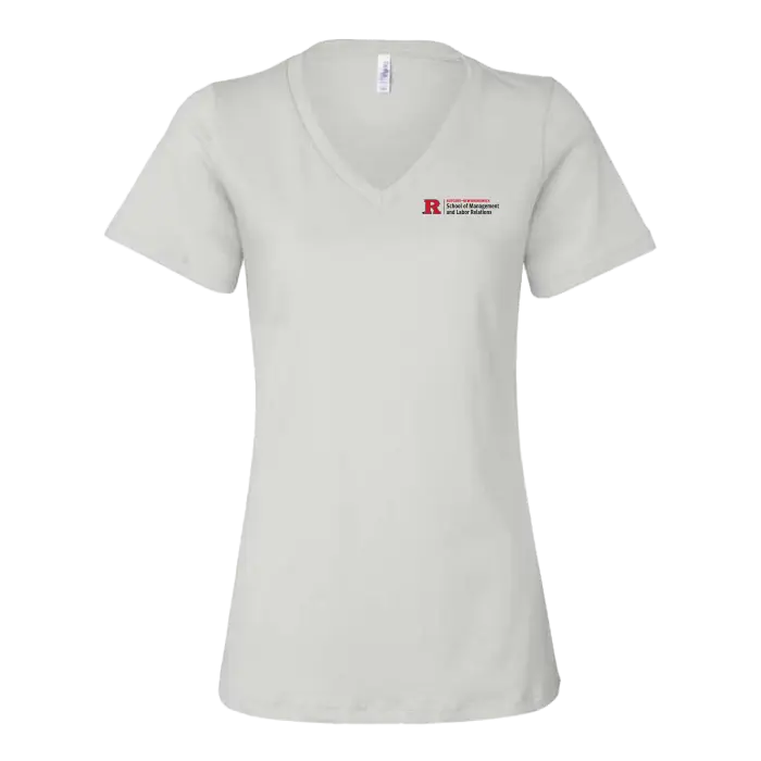 RU Women's Relaxed Jersey V-Neck Tee School of Management & Labor Relations