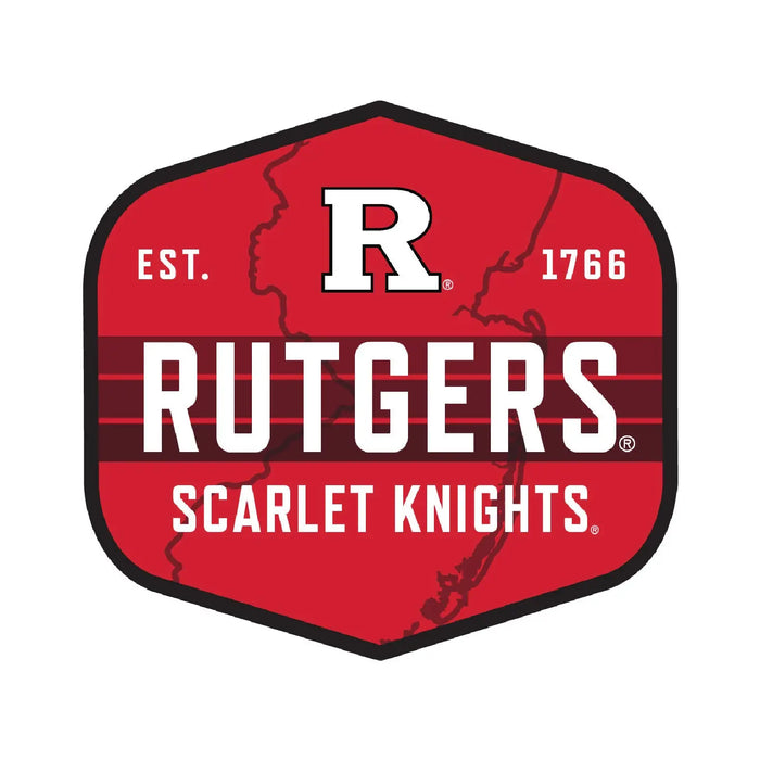 Rutgers Scarlet Knights Scenic Background Vinyl Sticker/Magnet - Officially Licensed R & R INC.