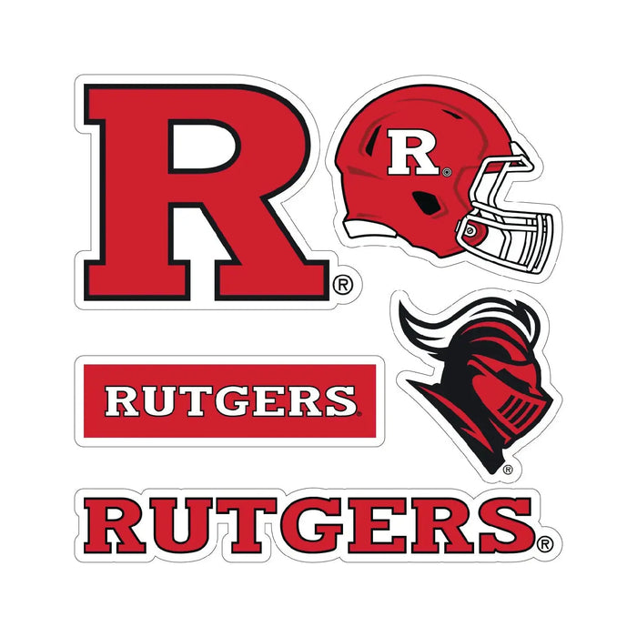 Rutgers Scarlet Knights Officially Licensed College Sticker Multipack - School Spirit Decal Set R & R INC.