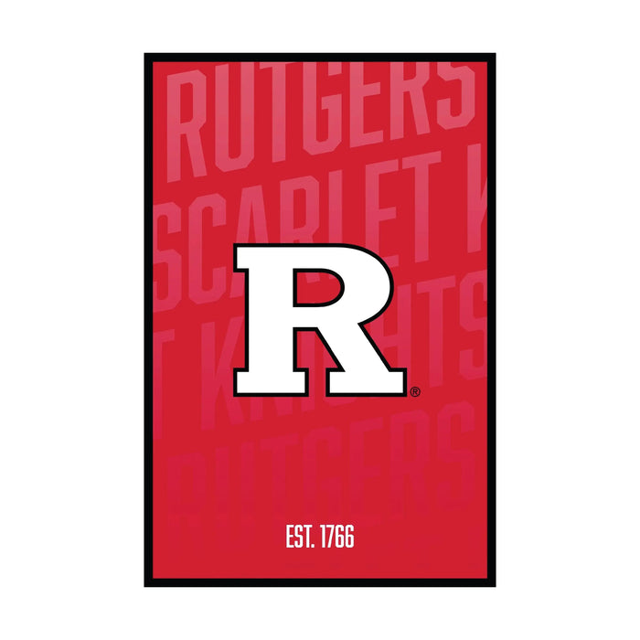 Rutgers Scarlet Knights Vintage College Poster Officially Licensed Collegiate Product R & R INC.