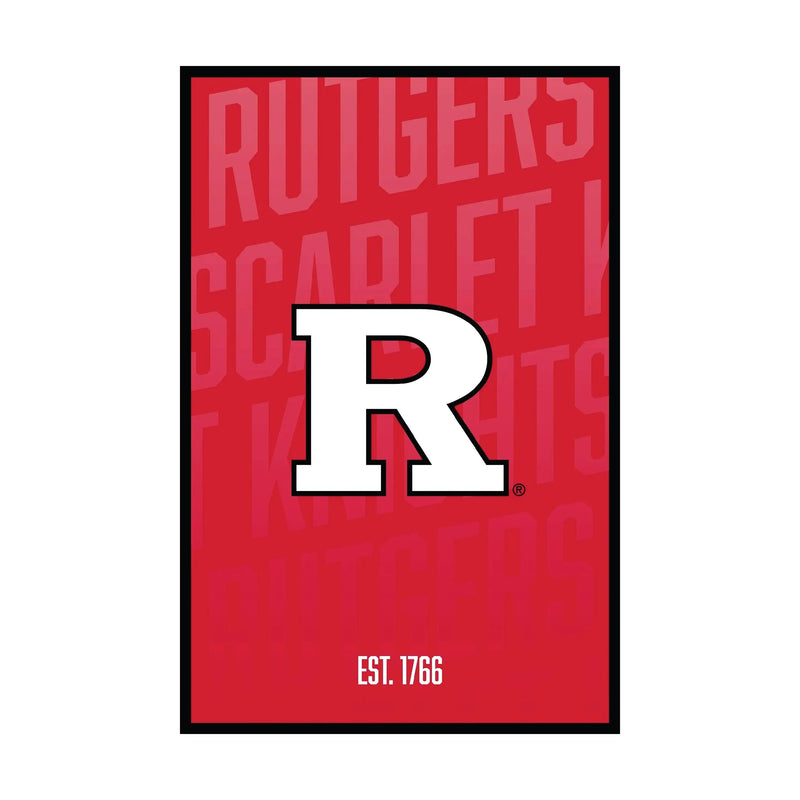 Rutgers Scarlet Knights Vintage College Poster Officially Licensed Collegiate Product R & R INC.
