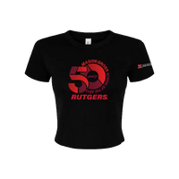 50th Anniversary Women's Micro Rib Baby Tee Mason Gross School of Arts