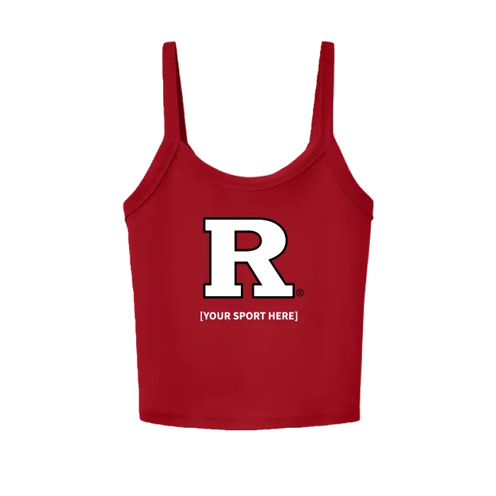 Women's Micro Rib Spaghetti Strap Tank Rutgers Spirit Program